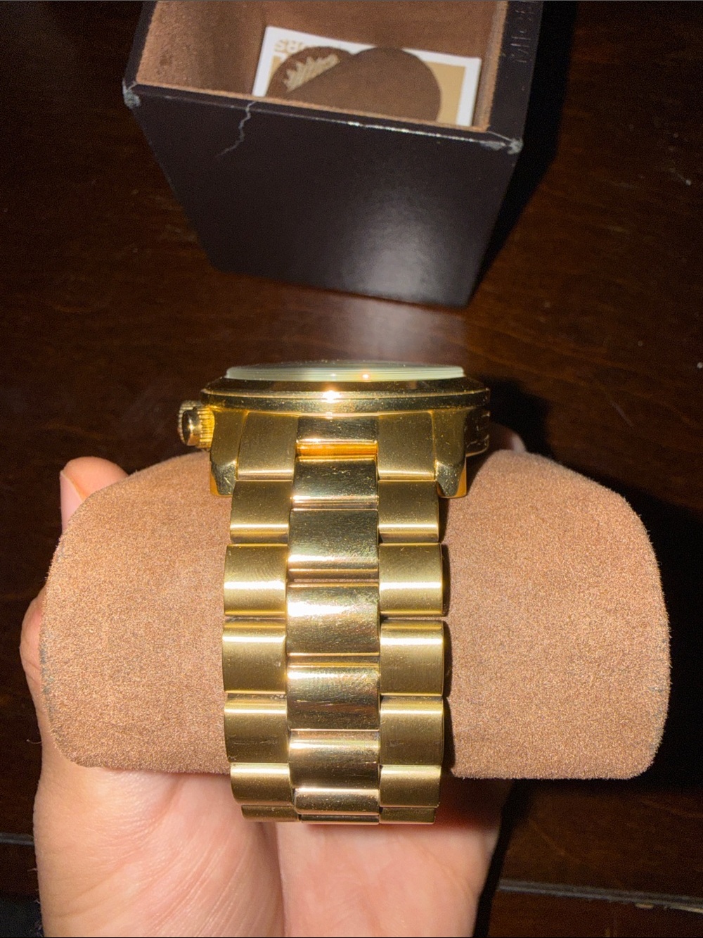 Michael Kors Gold Tone Stainless Steel Chronograph Watch - Picture 3 of 6